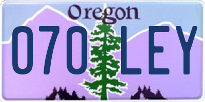 OR license plate 070LEY