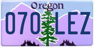 OR license plate 070LEZ
