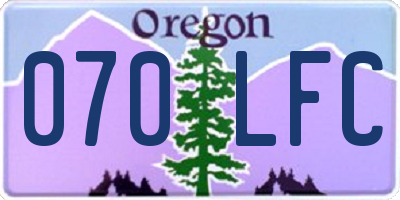 OR license plate 070LFC