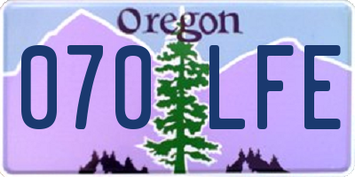 OR license plate 070LFE
