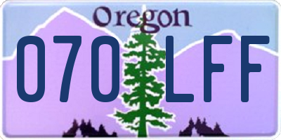 OR license plate 070LFF