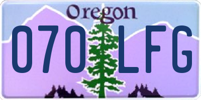OR license plate 070LFG