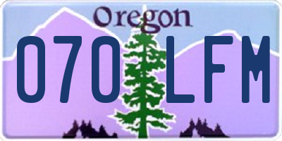 OR license plate 070LFM