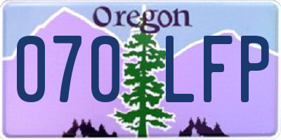 OR license plate 070LFP