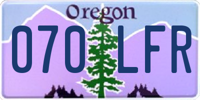 OR license plate 070LFR