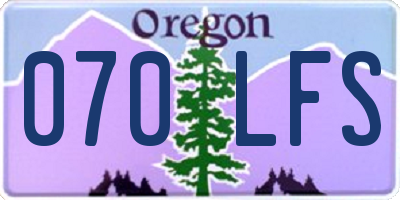 OR license plate 070LFS