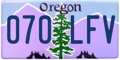 OR license plate 070LFV