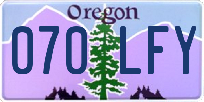 OR license plate 070LFY
