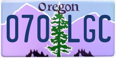 OR license plate 070LGC