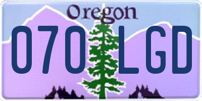 OR license plate 070LGD