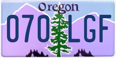 OR license plate 070LGF