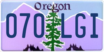 OR license plate 070LGI