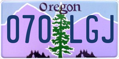 OR license plate 070LGJ