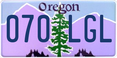 OR license plate 070LGL