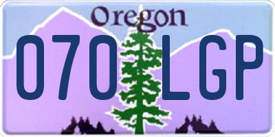 OR license plate 070LGP