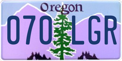 OR license plate 070LGR