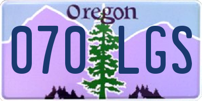 OR license plate 070LGS