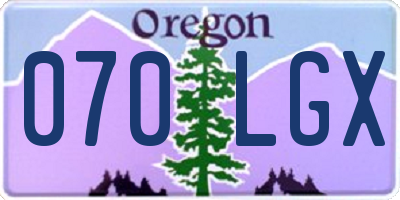 OR license plate 070LGX