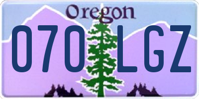 OR license plate 070LGZ
