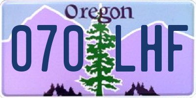 OR license plate 070LHF