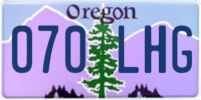 OR license plate 070LHG