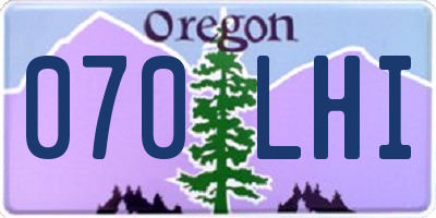 OR license plate 070LHI
