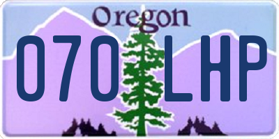 OR license plate 070LHP