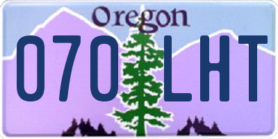 OR license plate 070LHT