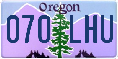 OR license plate 070LHU