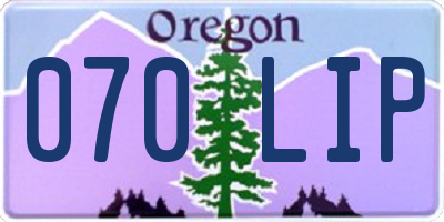 OR license plate 070LIP