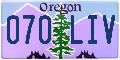 OR license plate 070LIV