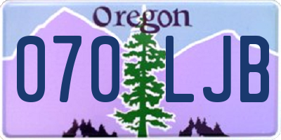 OR license plate 070LJB