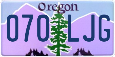 OR license plate 070LJG