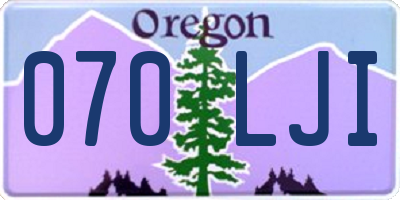 OR license plate 070LJI