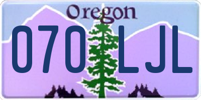OR license plate 070LJL