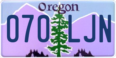 OR license plate 070LJN