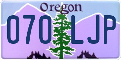 OR license plate 070LJP