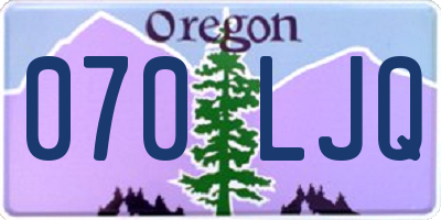 OR license plate 070LJQ