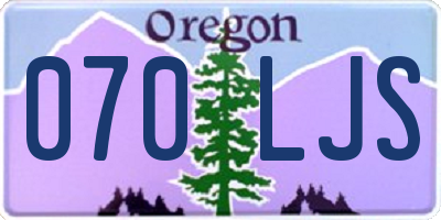 OR license plate 070LJS