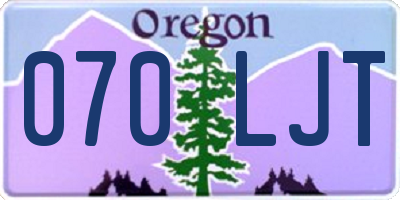 OR license plate 070LJT