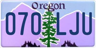 OR license plate 070LJU