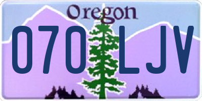 OR license plate 070LJV