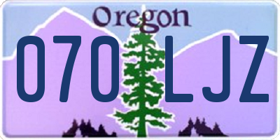 OR license plate 070LJZ