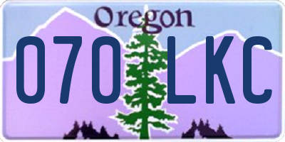 OR license plate 070LKC