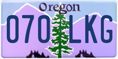 OR license plate 070LKG