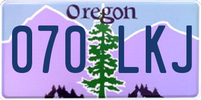 OR license plate 070LKJ