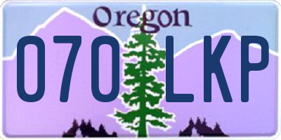 OR license plate 070LKP