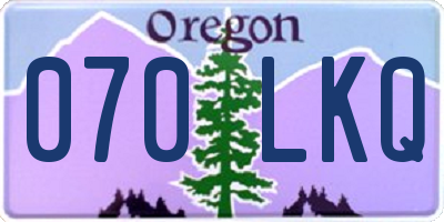 OR license plate 070LKQ