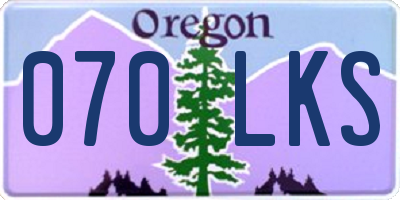 OR license plate 070LKS
