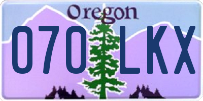 OR license plate 070LKX